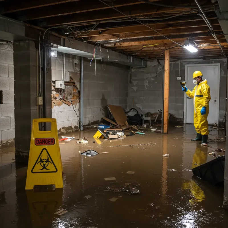 Flooded Basement Electrical Hazard in White Pine County, NV Property